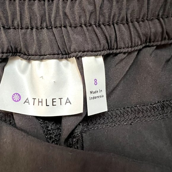 Athleta Greenwich Gaucho Culotte Black Size 8 Lightweight Wide Leg - Picture 7 of 9